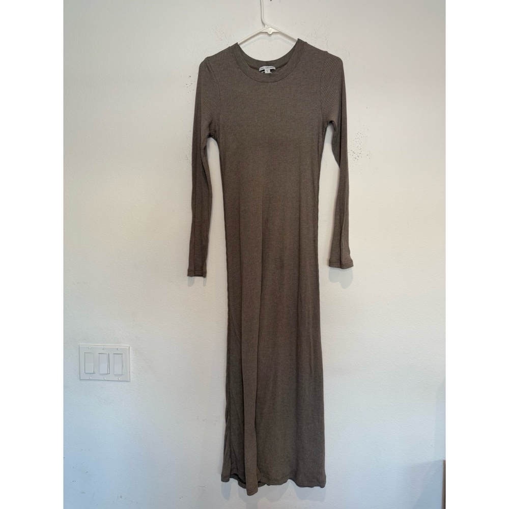 James Perse maxi long sleeved ribbed dress size 2